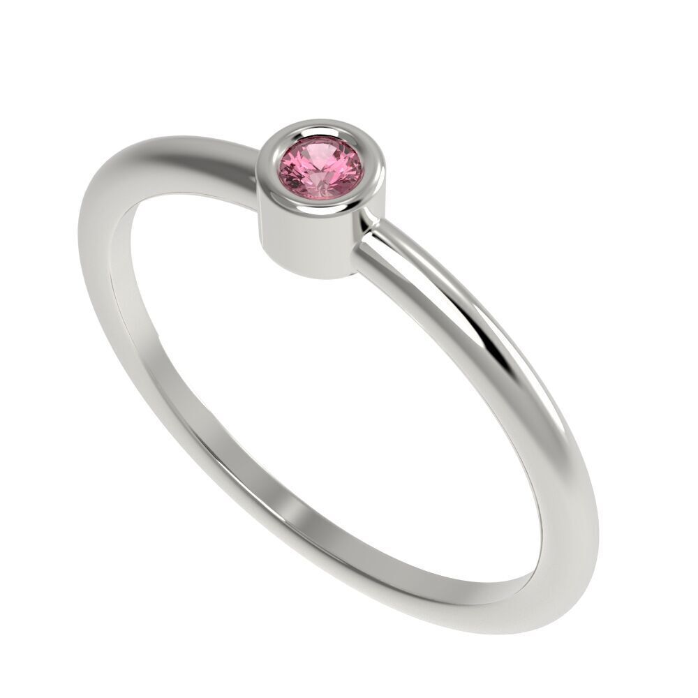 Round bezel ring 3D print model_16