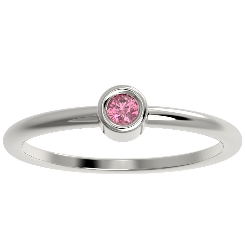 Round bezel ring 3D print model_15