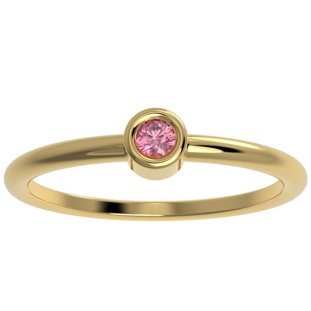 Round bezel ring 3D print model_26