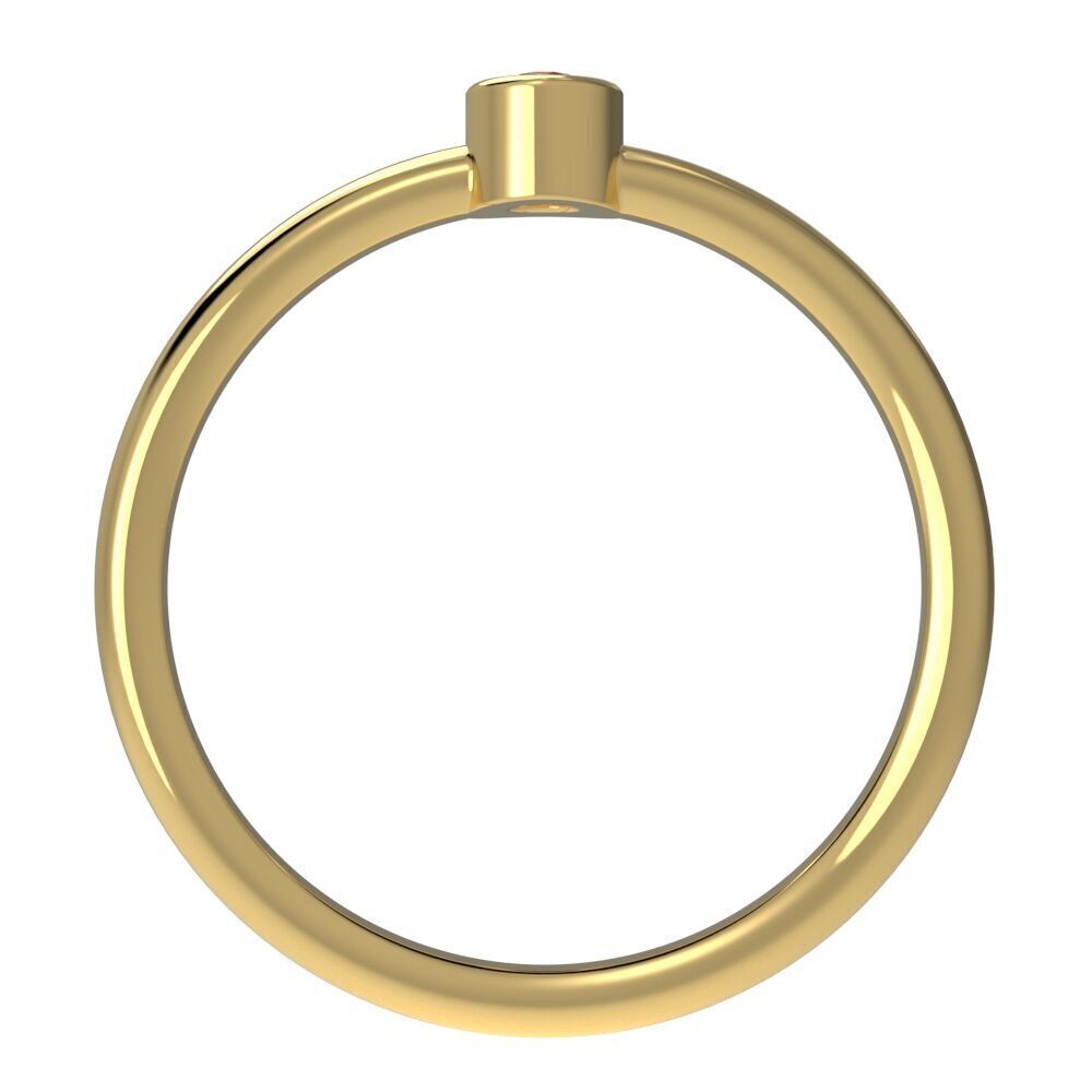 Round bezel ring 3D print model_28