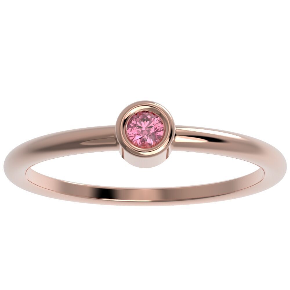 Round bezel ring 3D print model_9