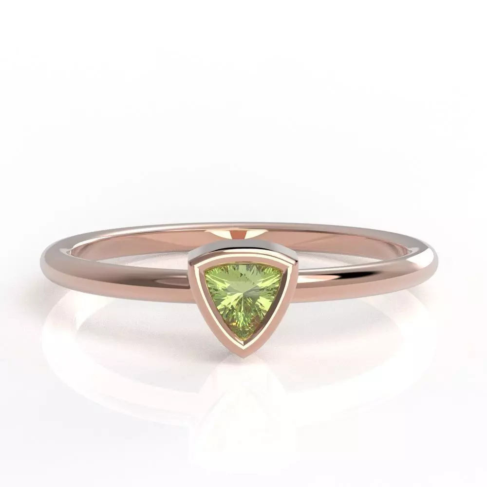 Trillion bezel ring 3D print model