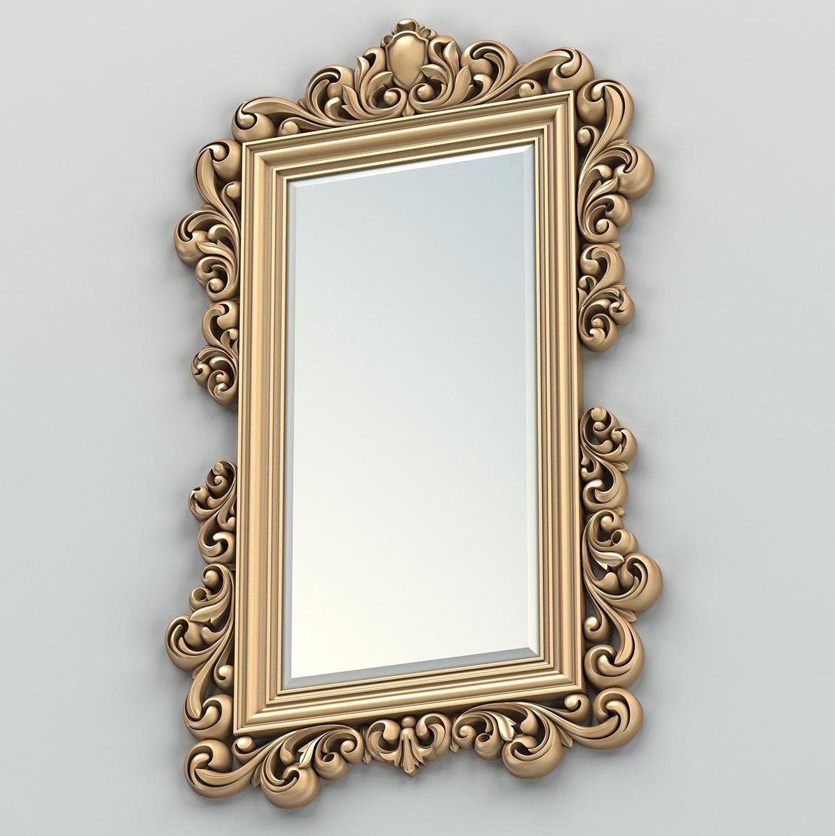 Rectangle mirror frame 011 3D model_3
