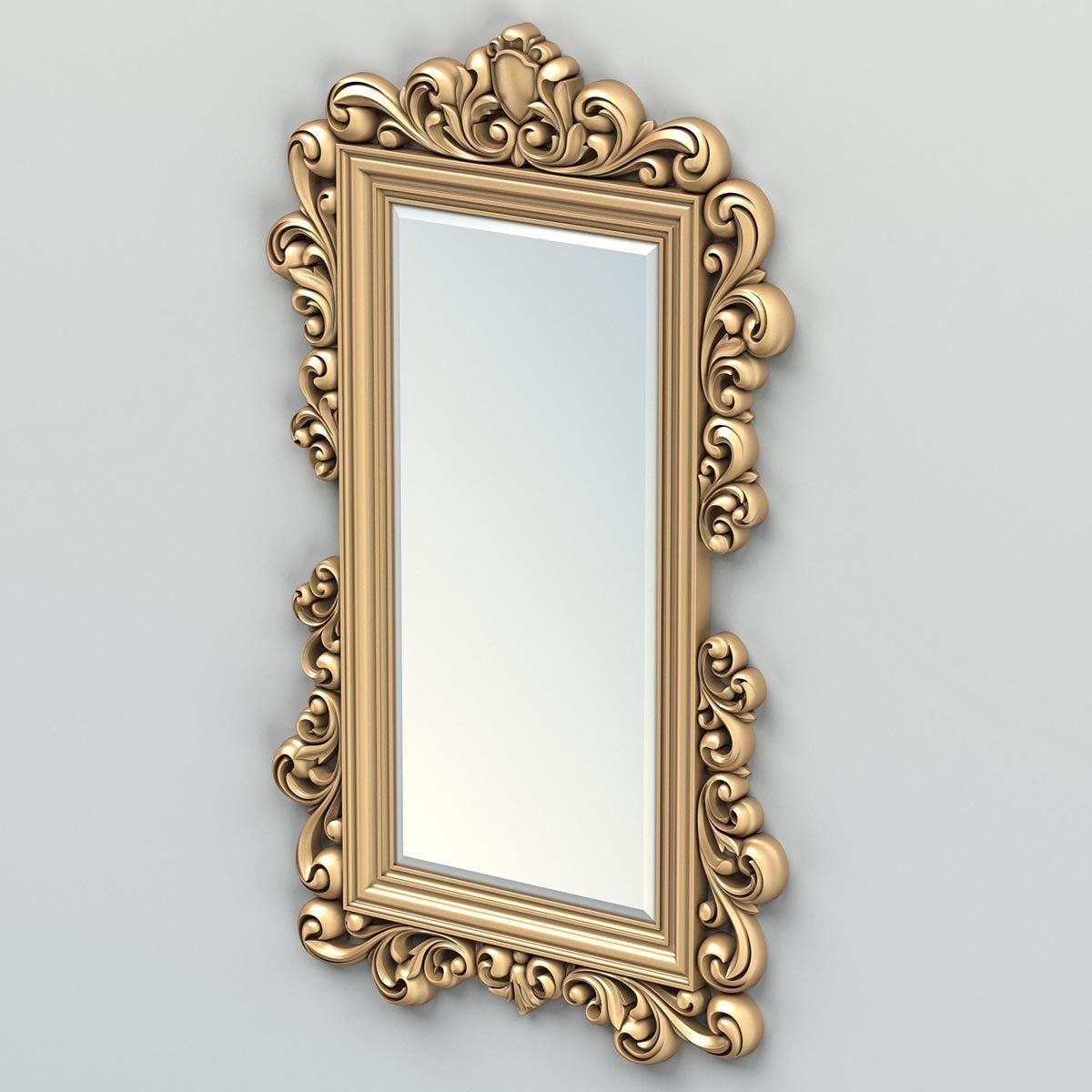 Rectangle mirror frame 011 3D model_2