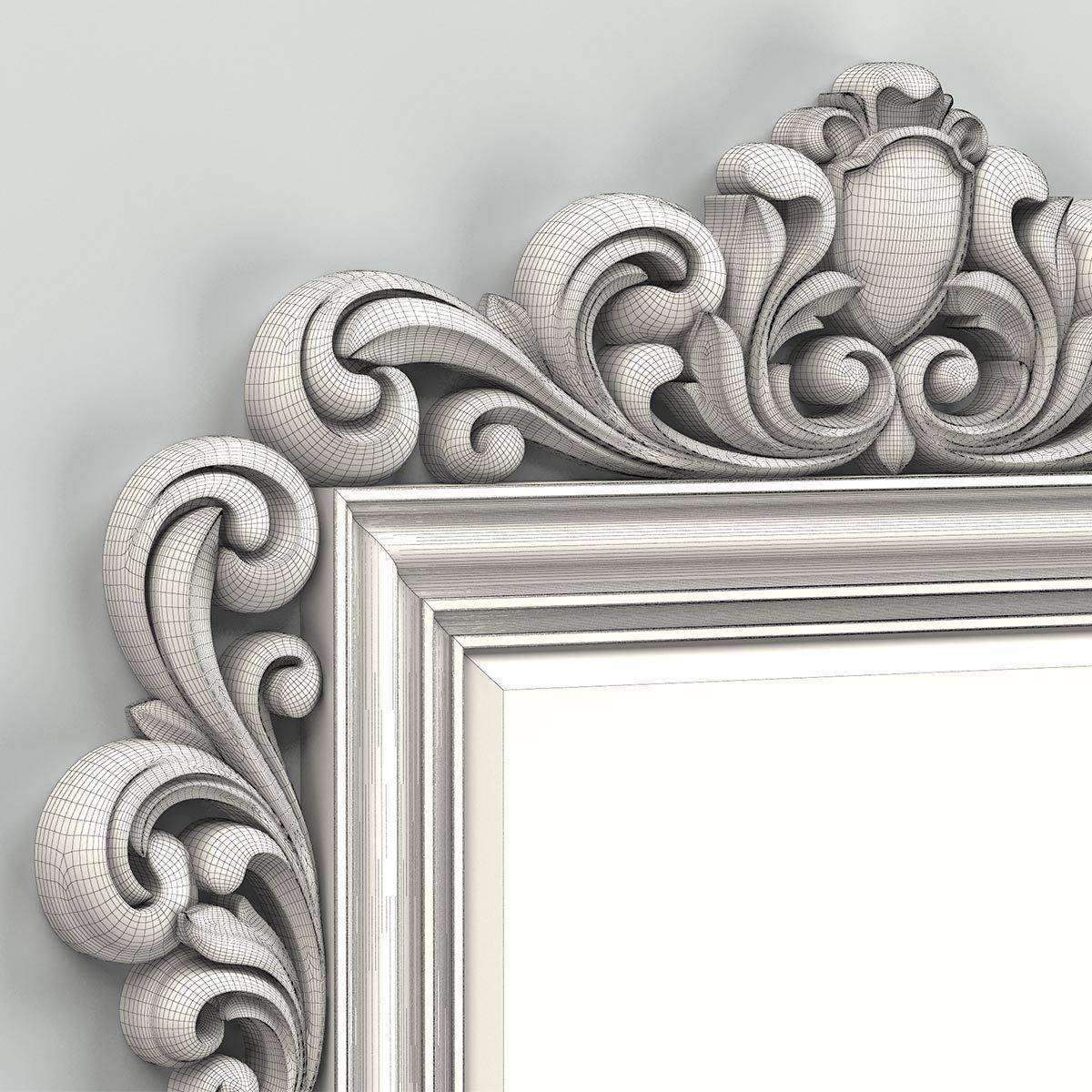 Rectangle mirror frame 011 3D model_8