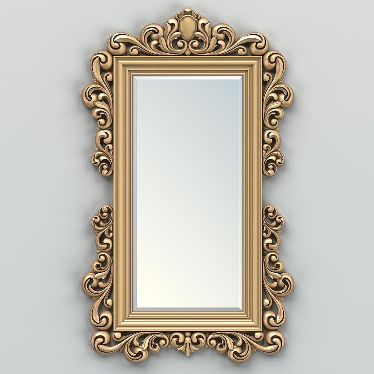 Rectangle mirror frame 011 3D model_1