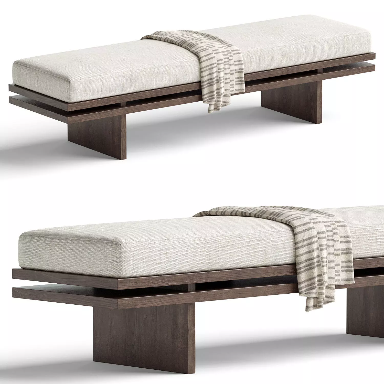 Bench Edo 3D model_0