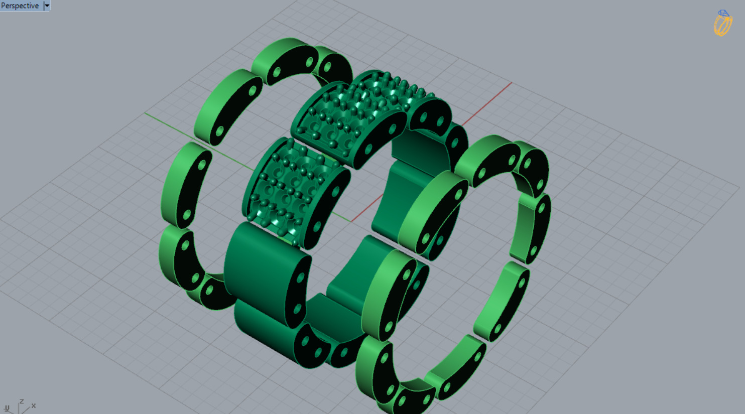 Luxury man Rolex design diamond ring model ring ror0019 3D print model_7