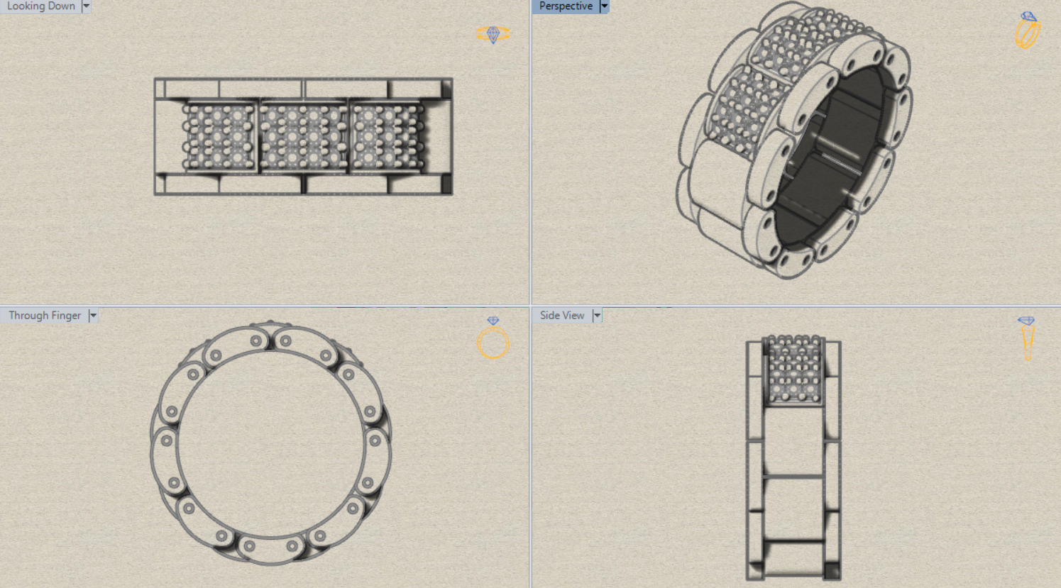 Luxury man Rolex design diamond ring model ring ror0019 3D print model_13