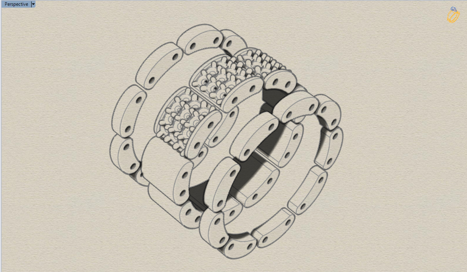 Luxury man Rolex design diamond ring model ring ror0019 3D print model_28