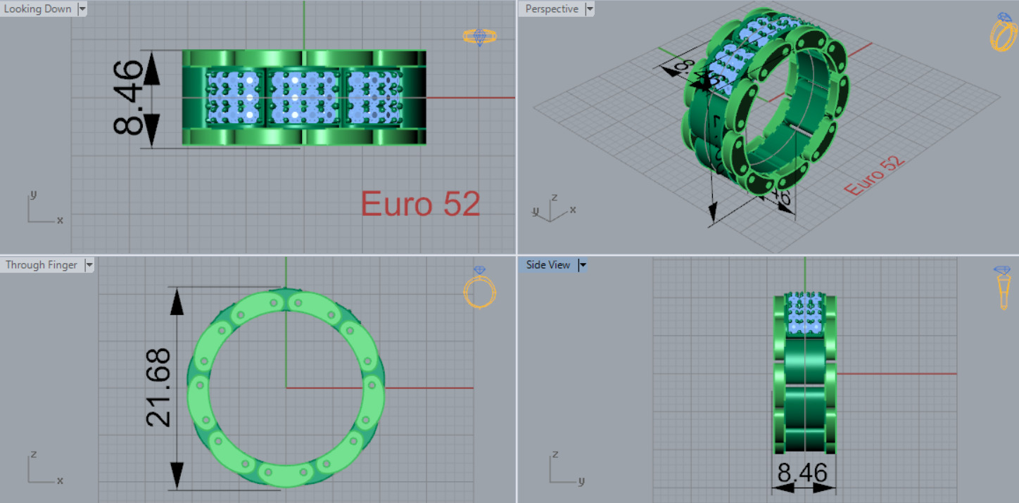Luxury man Rolex design diamond ring model ring ror0019 3D print model_6