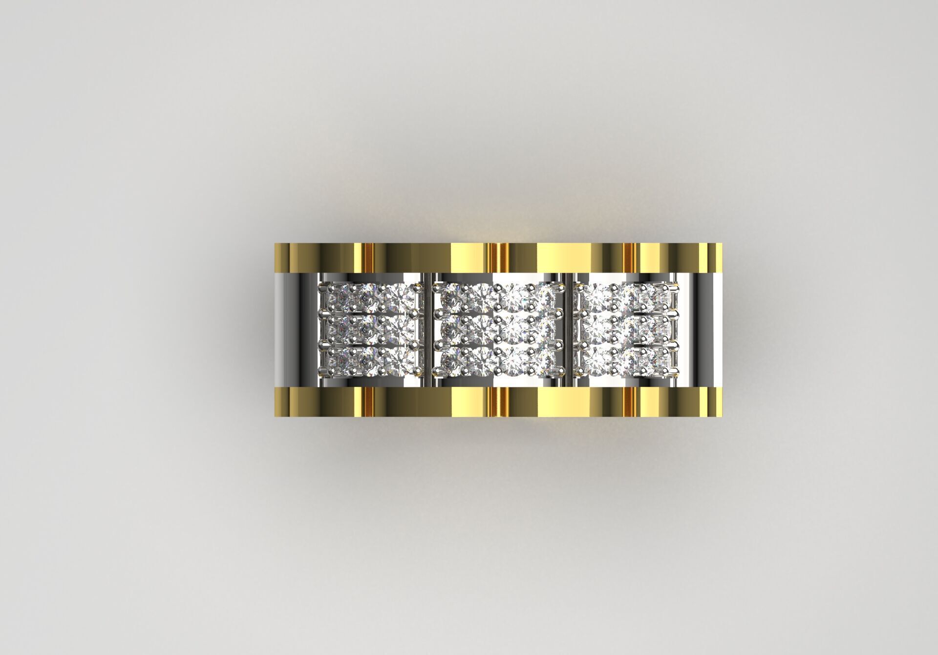 Luxury man Rolex design diamond ring model ring ror0019 3D print model_3