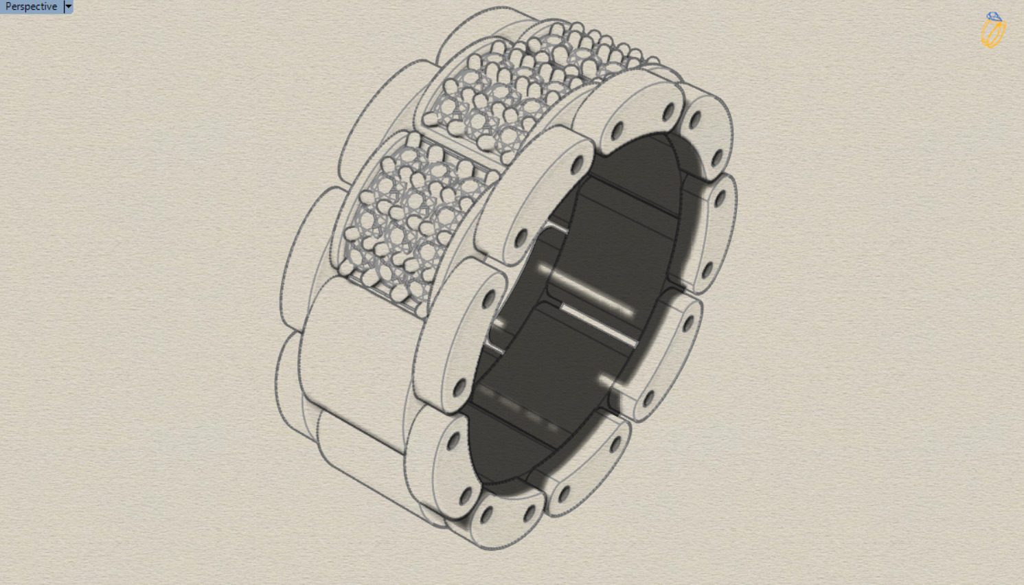 Luxury man Rolex design diamond ring model ring ror0019 3D print model_22