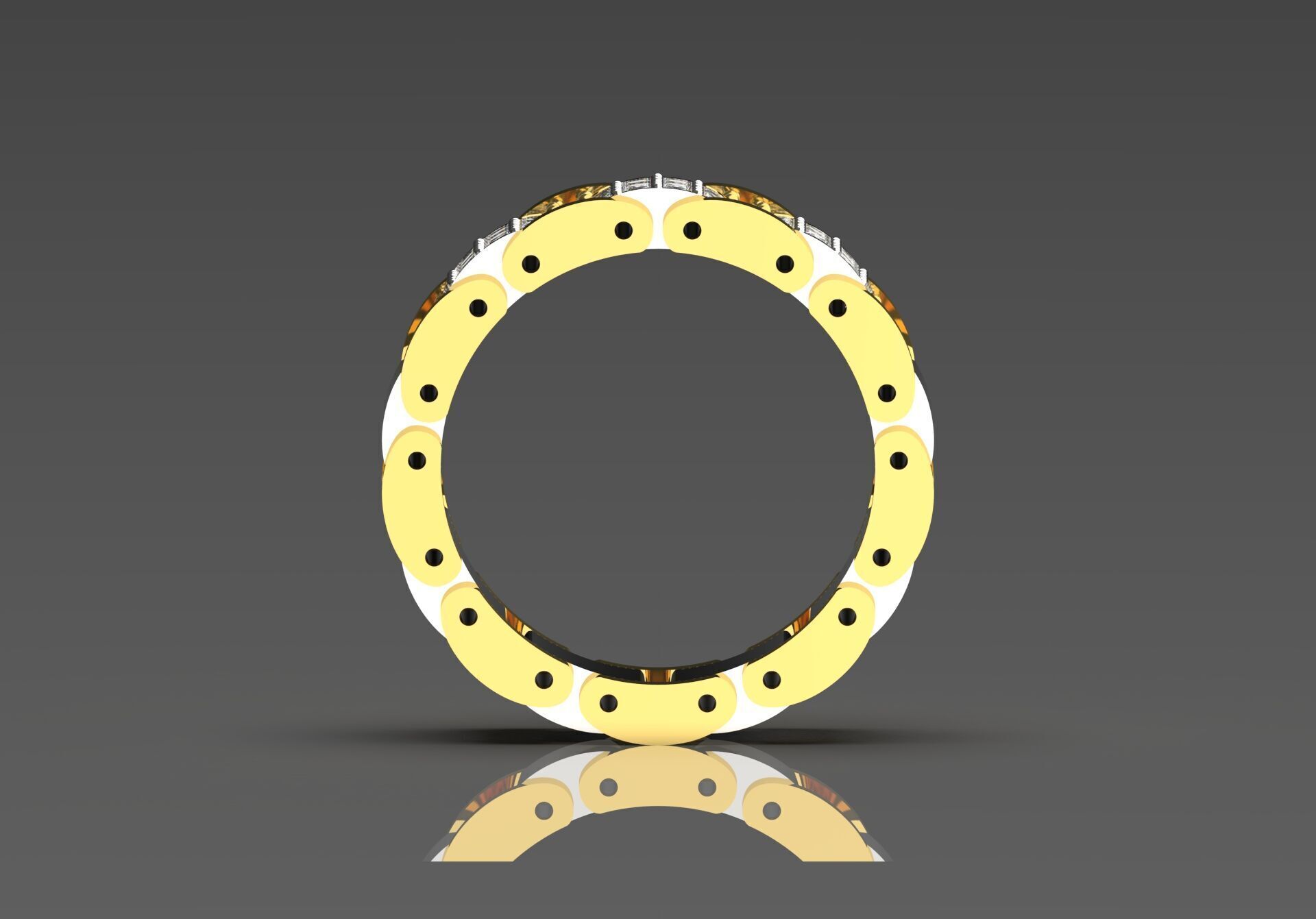 Luxury man Rolex design diamond ring model ring ror0019 3D print model_2