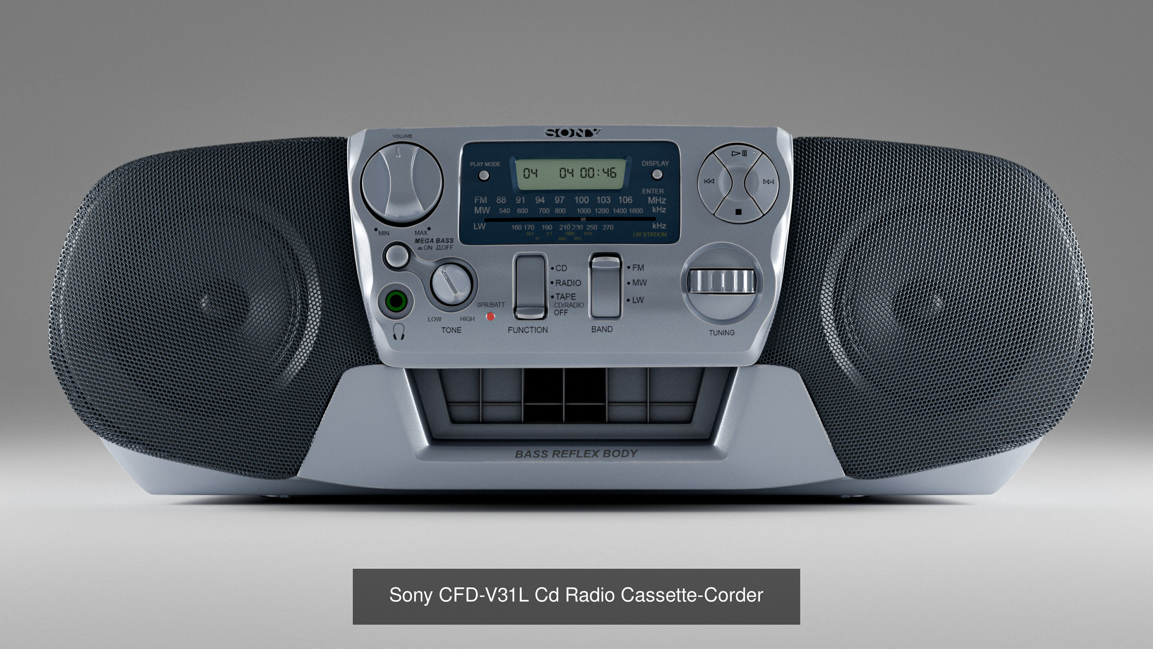 Sony CFD-V31L Cd Radio Cassette-Corder 3D Model Collection_3