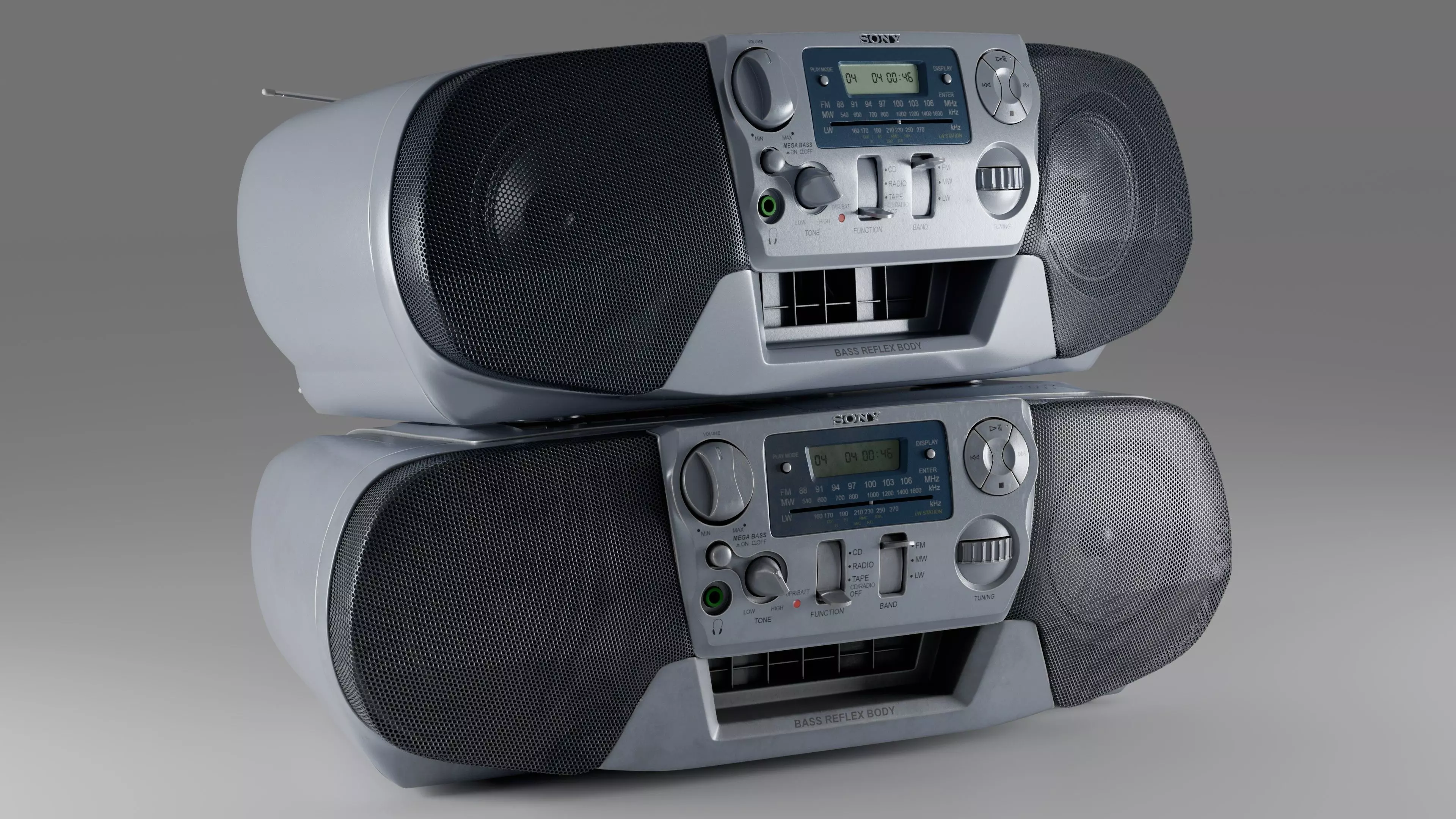 Sony CFD-V31L Cd Radio Cassette-Corder 3D Model Collection_0