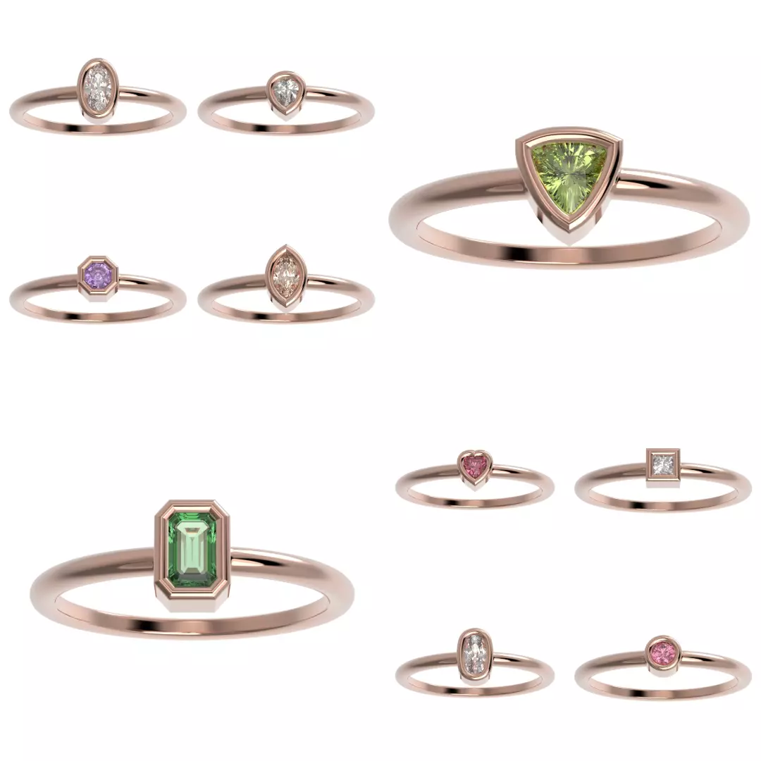 Diamonds in Harmony The Bezel Ring Collection _0