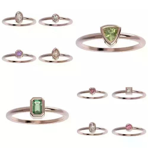 Diamonds in Harmony The Bezel Ring Collection