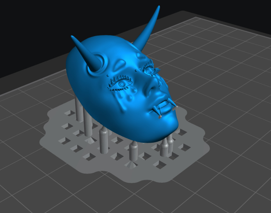 3-D printable demon character keychain 3D print model_1