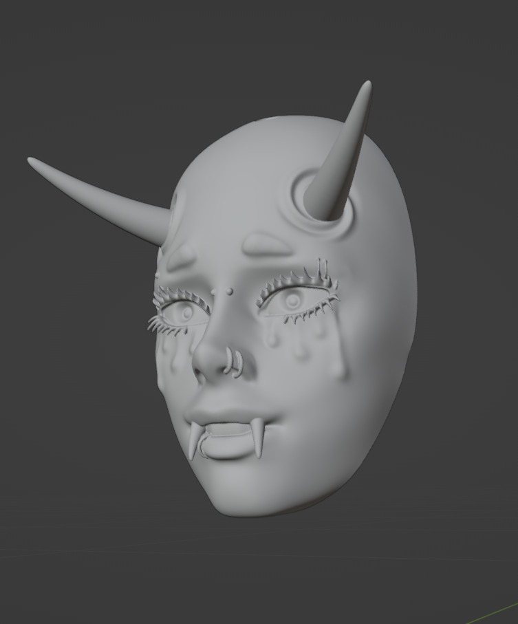 3-D printable demon character keychain 3D print model_2