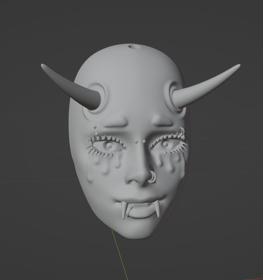 3-D printable demon character keychain 3D print model_3