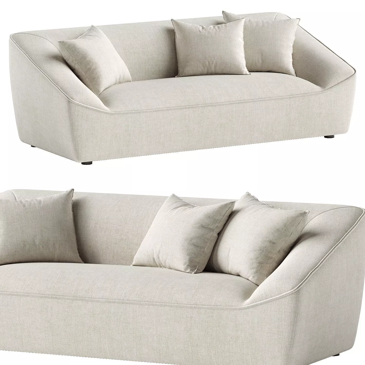 Felix Round 3 Seater Sofa 3D model_0
