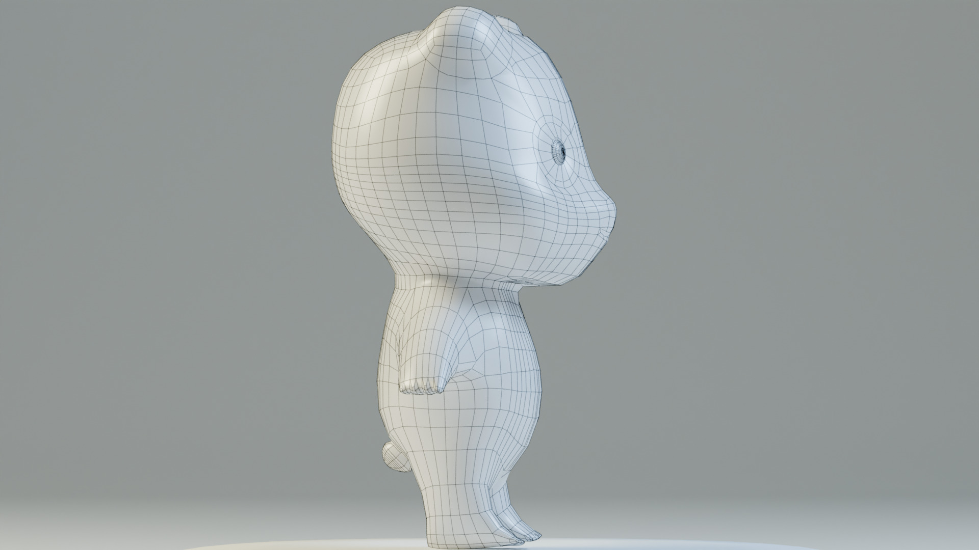 Low Poly Game-Ready Rigged Cartoon Panda Low-poly 3D model_7