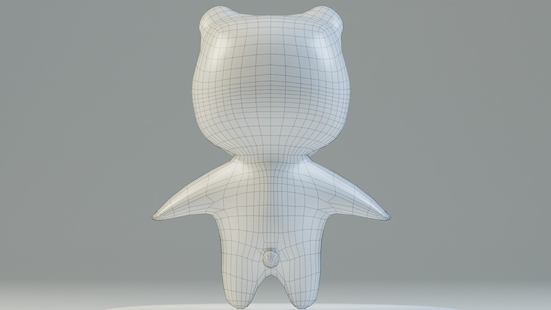 Low Poly Game-Ready Rigged Cartoon Panda Low-poly 3D model_6