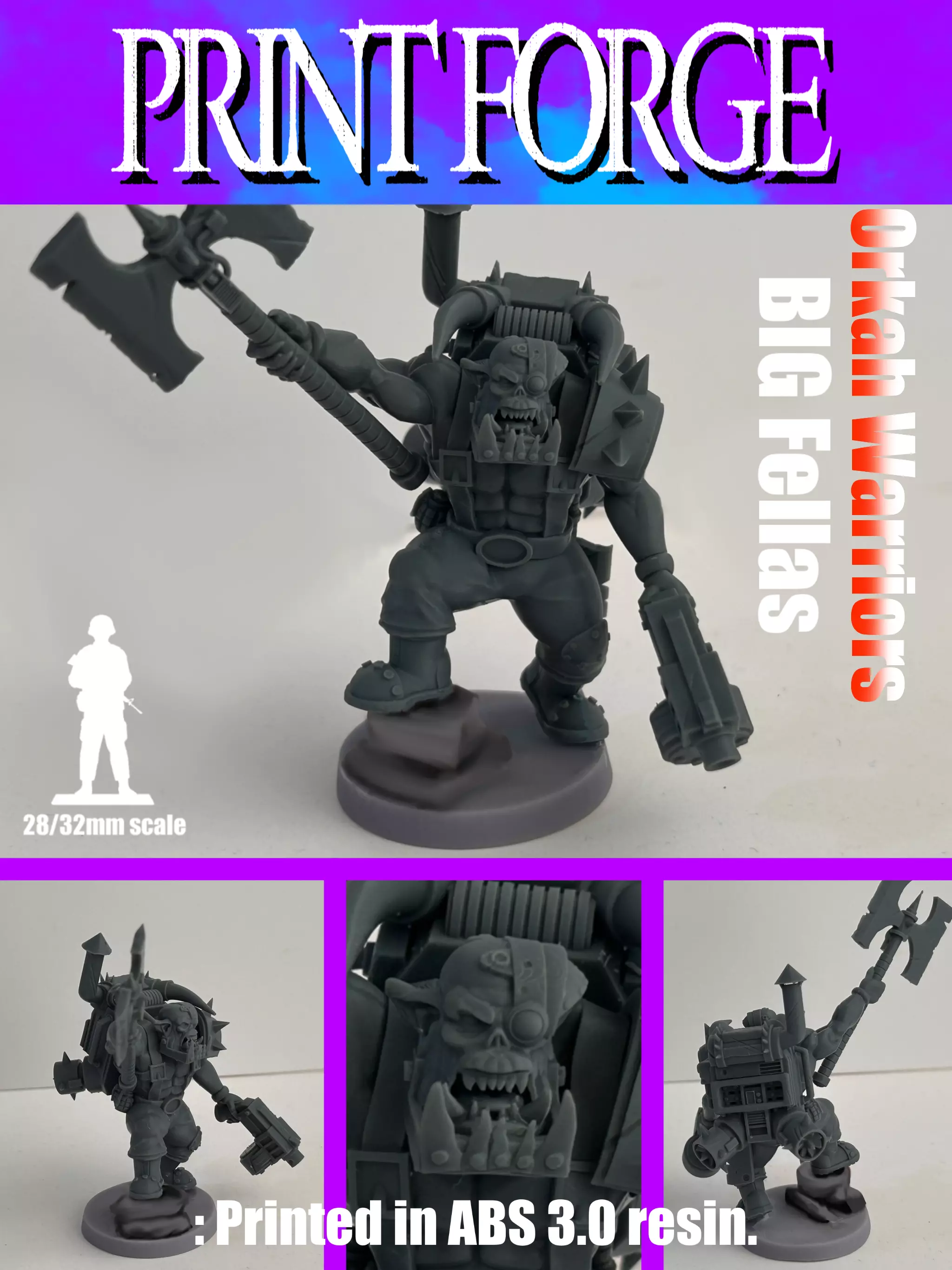 Orkah Warrior Mk5 Big fella 3D print model
