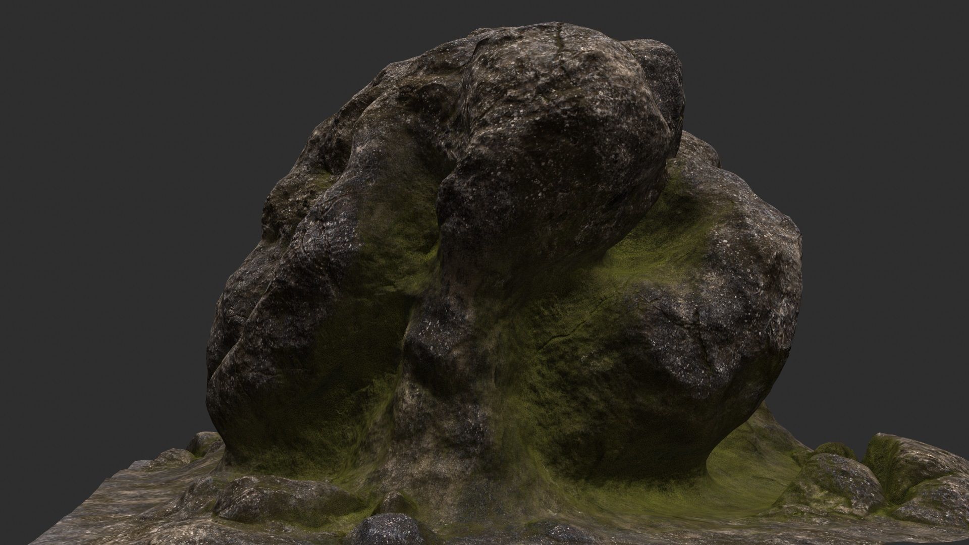 Rock Stone 3D model_3