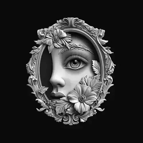 Floral Woman Portrait 