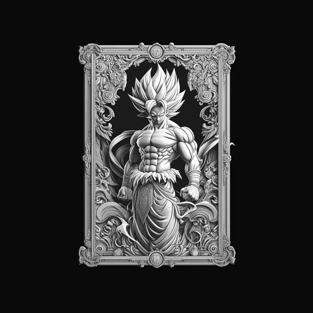 Goku Relief 3D print model_0
