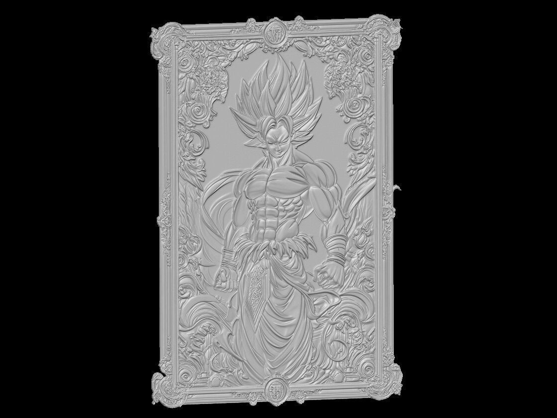 Goku Relief 3D print model_3