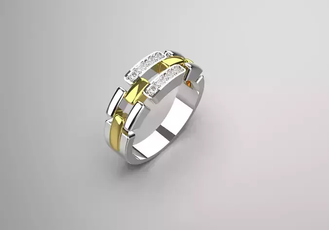 Luxury man Rolex design diamond ring model ror0027