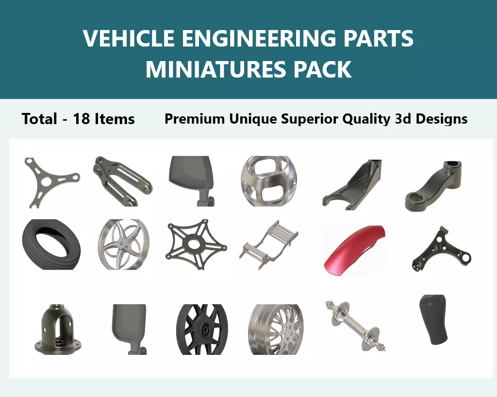 VEHICLE ENGINEERING PARTS MINIATURES PACK 3D Model Collection_0