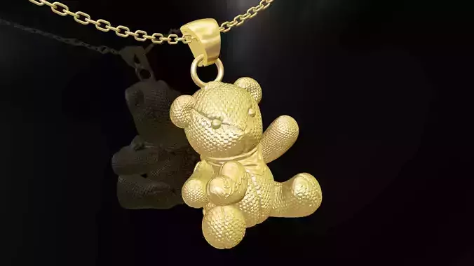 Bear  pendant jewelry gold