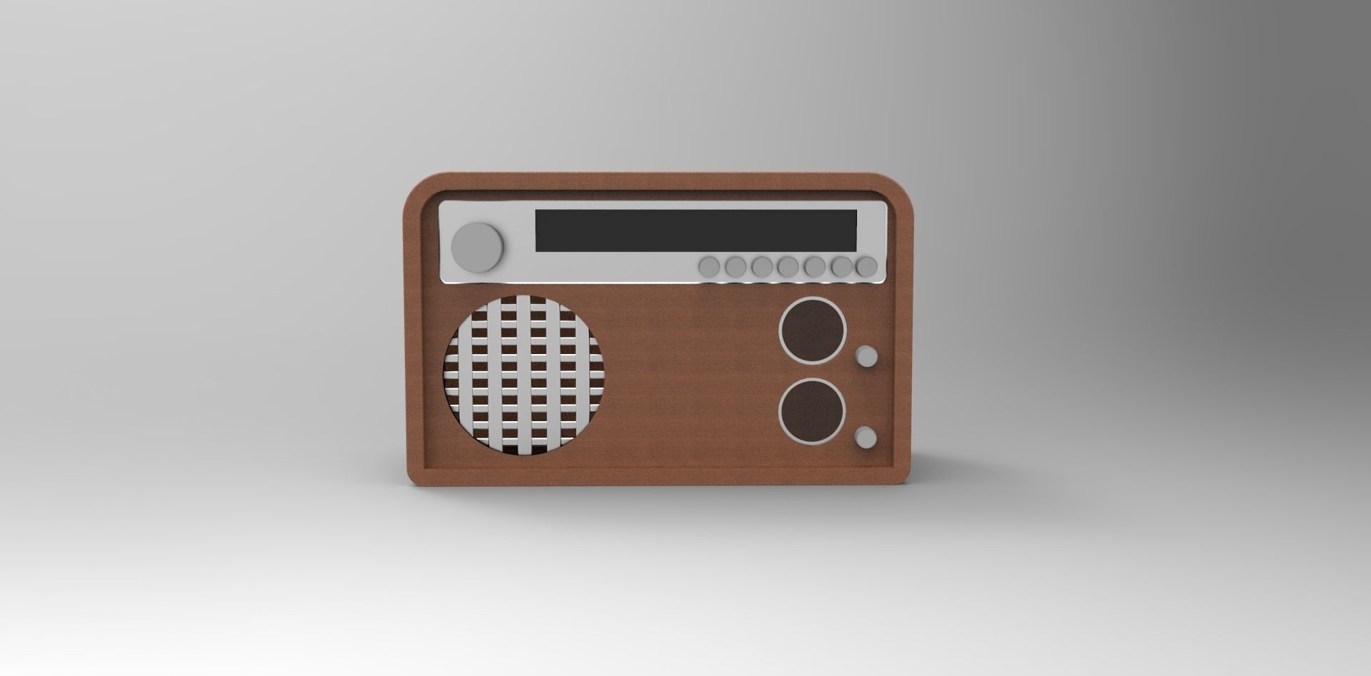 Vintage Radio Free 3D model_3