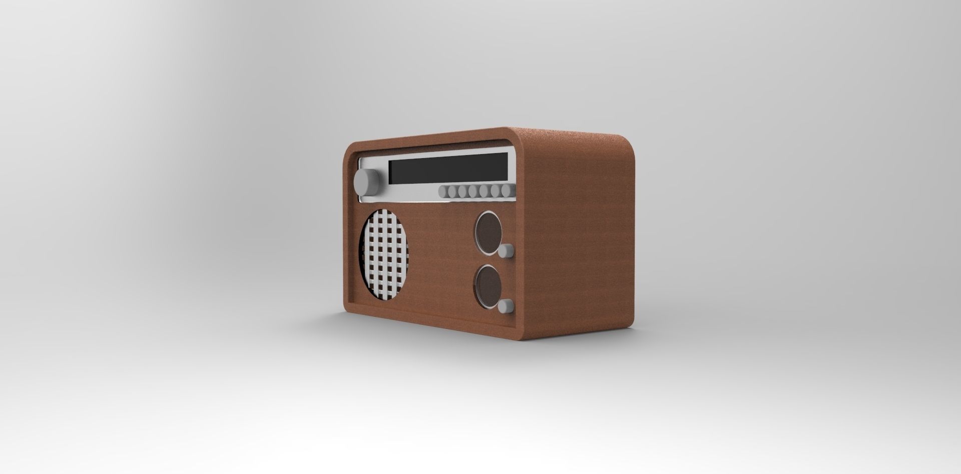 Vintage Radio Free 3D model_1