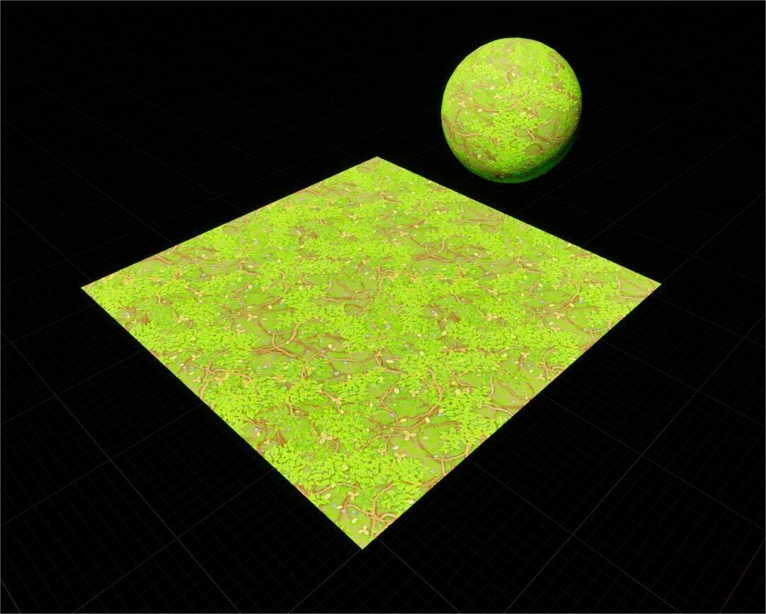 Game Ready PBR Stylized Grass Materials Pack Texture_19