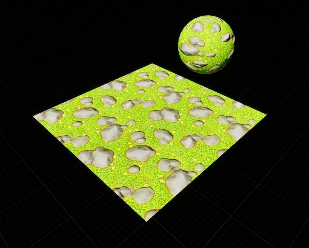 Game Ready PBR Stylized Grass Materials Pack Texture_18