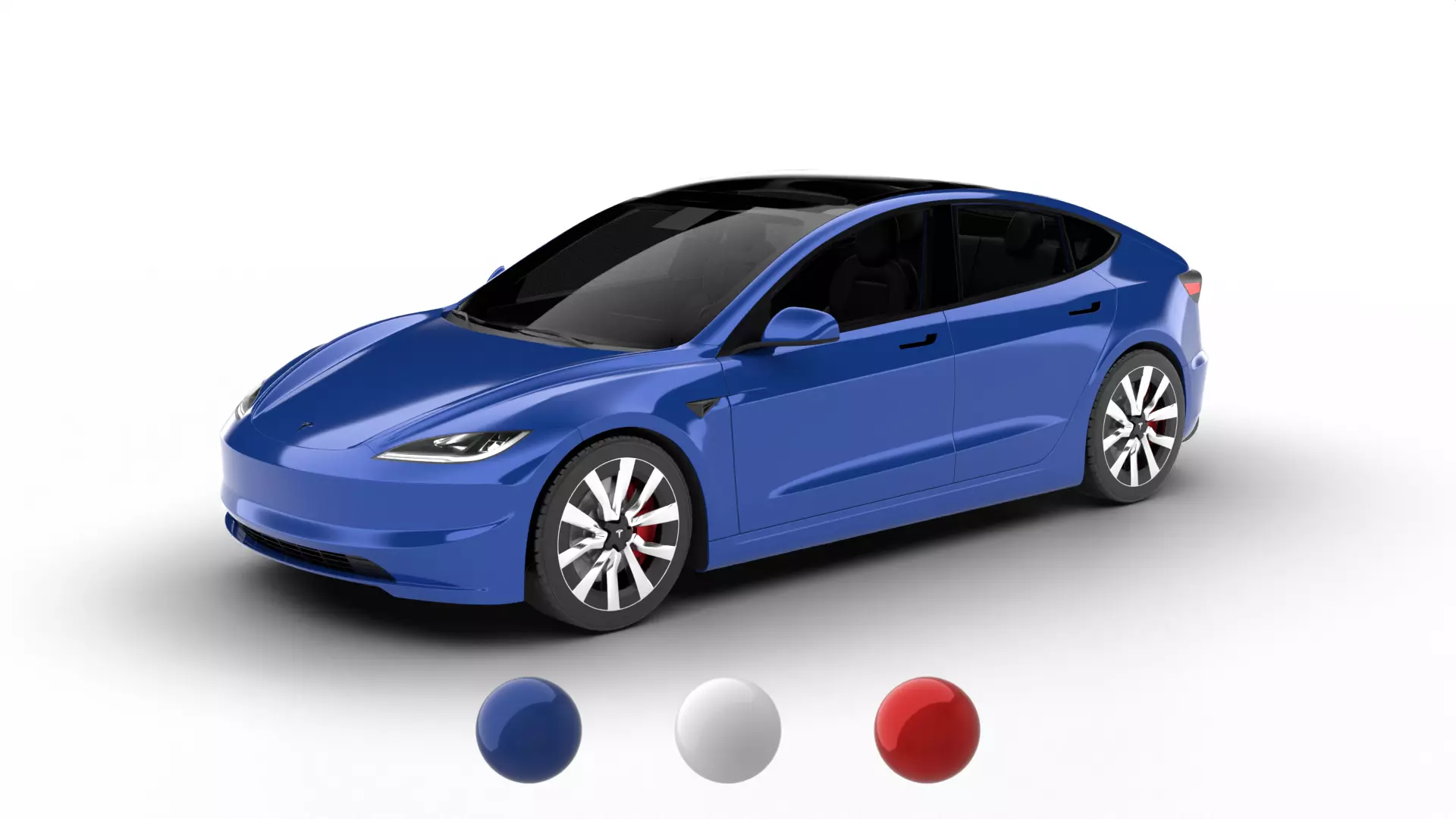 Tesla Model 3plus 2024 3d model 3D model