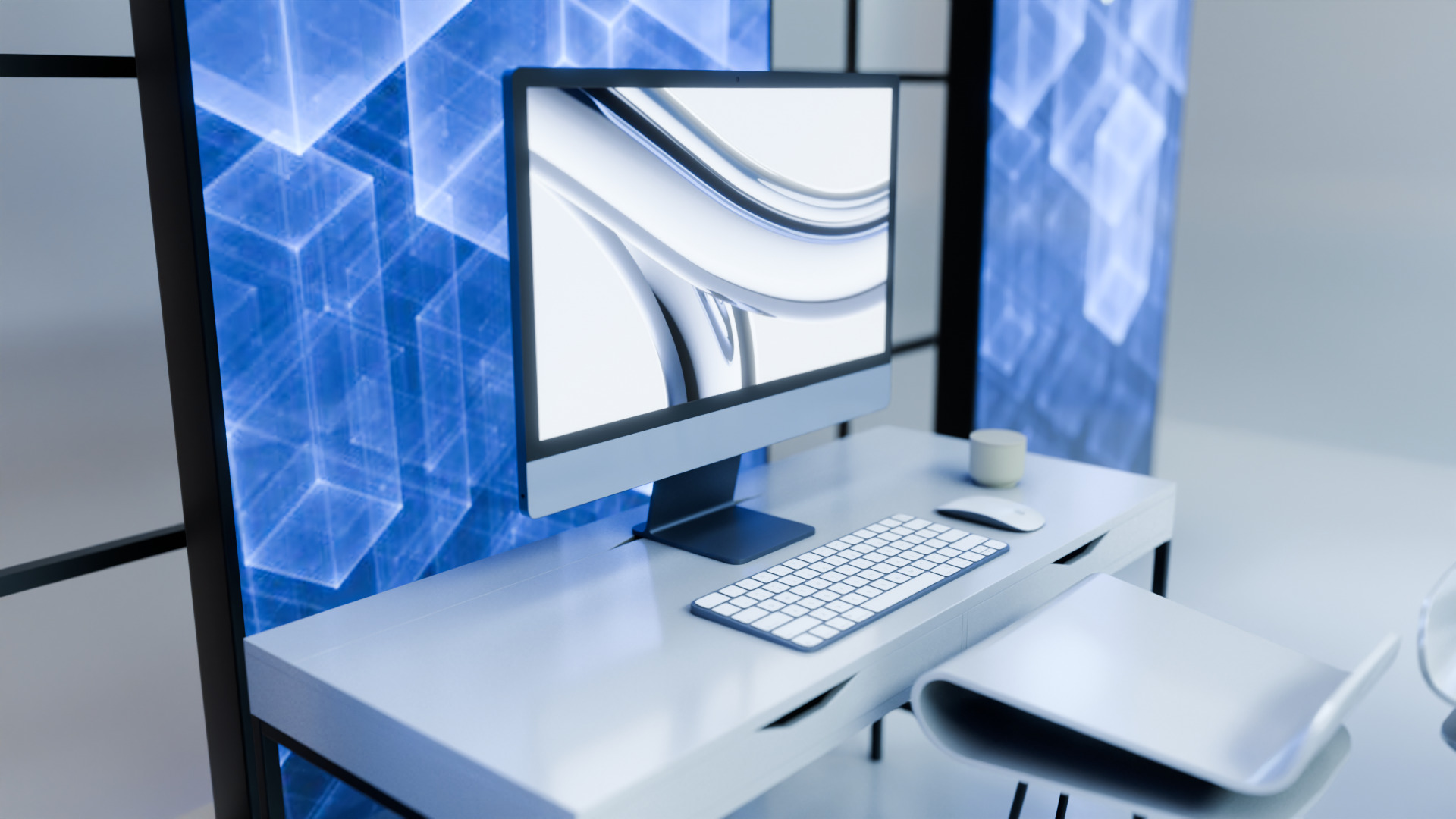 Modern Exhibition Booth 3D Model  High-Quality Trade Show Stand 3D model_6