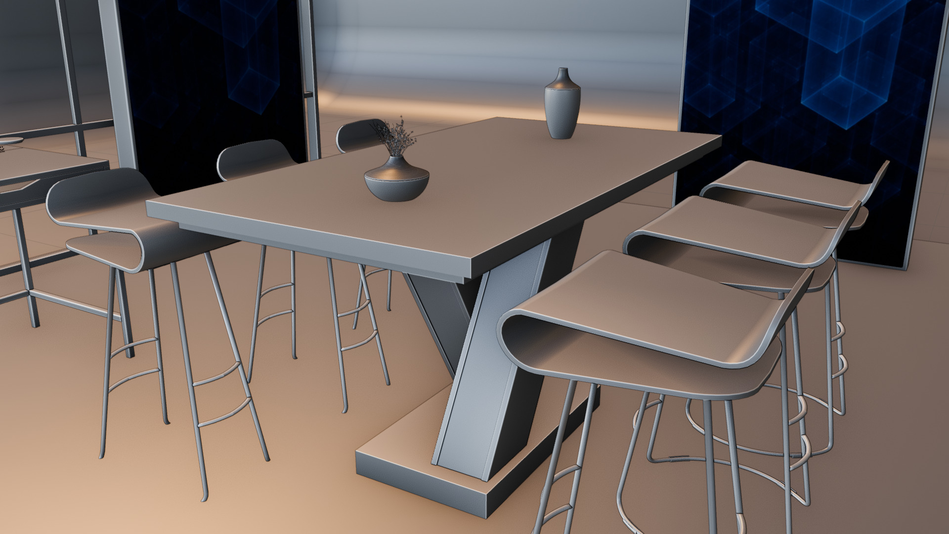 Modern Exhibition Booth 3D Model  High-Quality Trade Show Stand 3D model_19