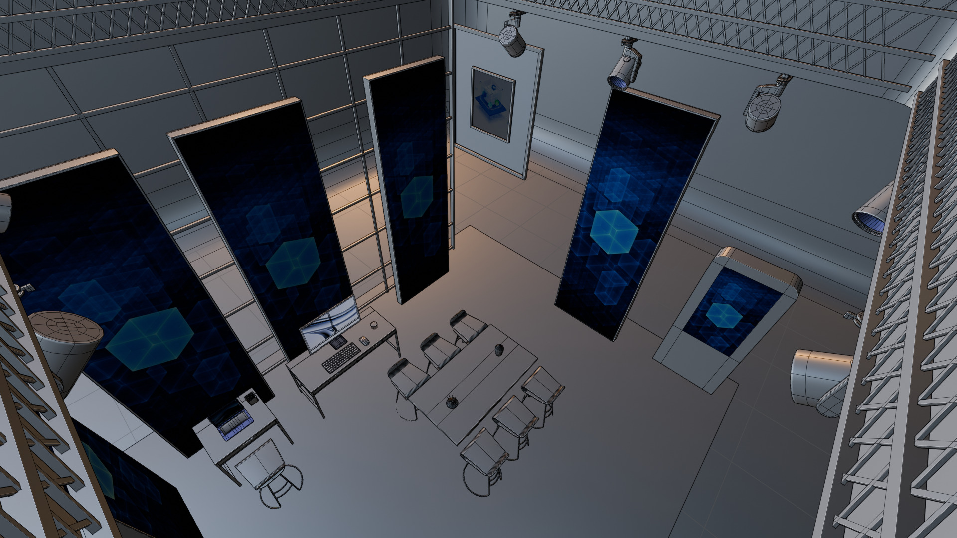 Modern Exhibition Booth 3D Model  High-Quality Trade Show Stand 3D model_13