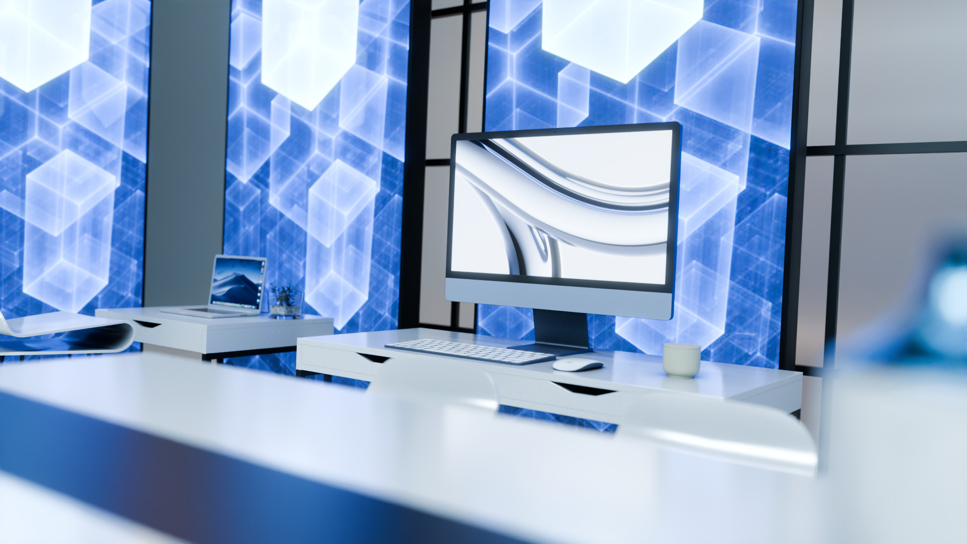 Modern Exhibition Booth 3D Model  High-Quality Trade Show Stand 3D model_10