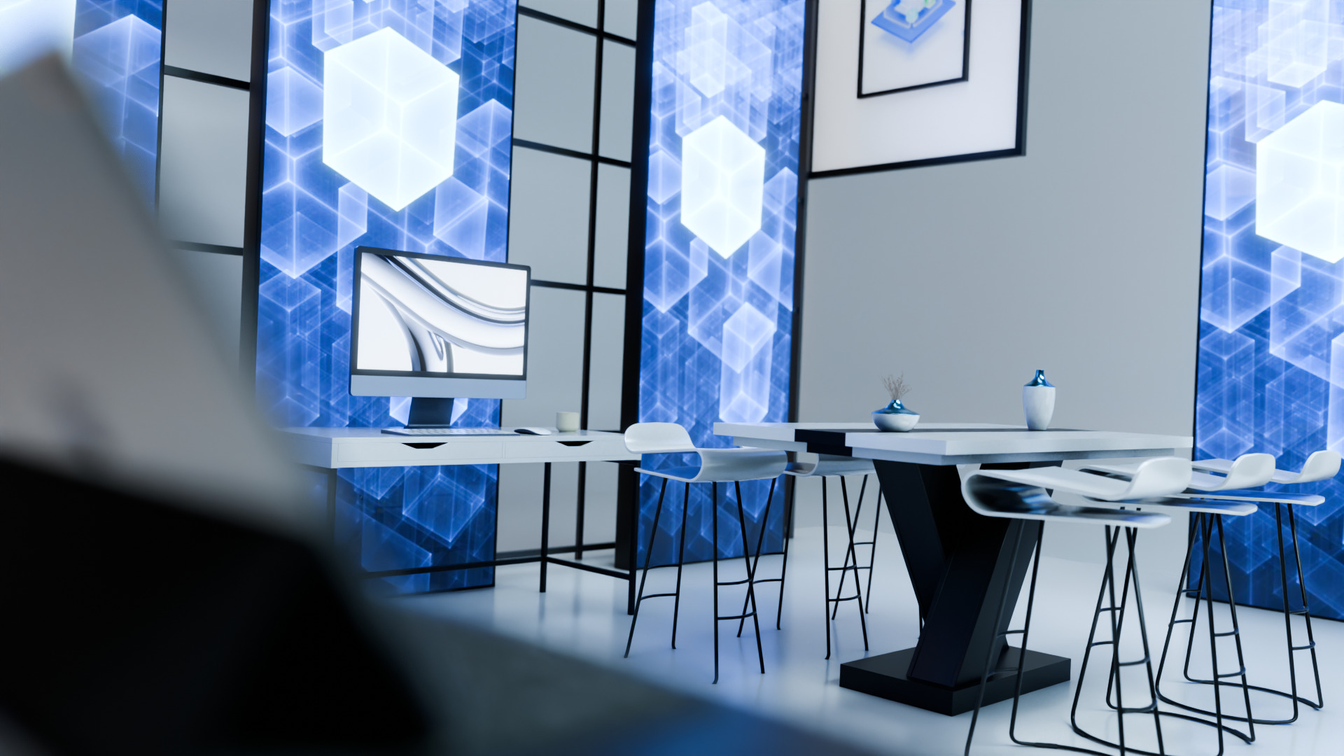 Modern Exhibition Booth 3D Model  High-Quality Trade Show Stand 3D model_9