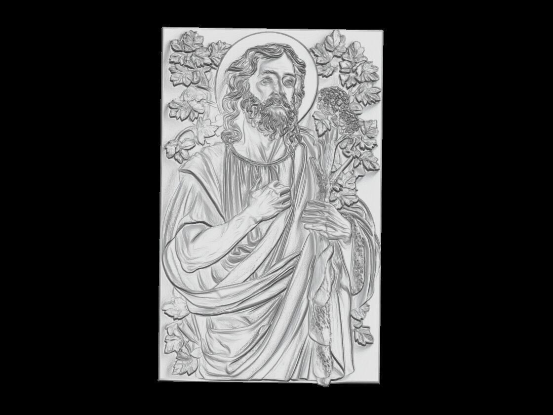 Saint Figure Relief 3D print model_4