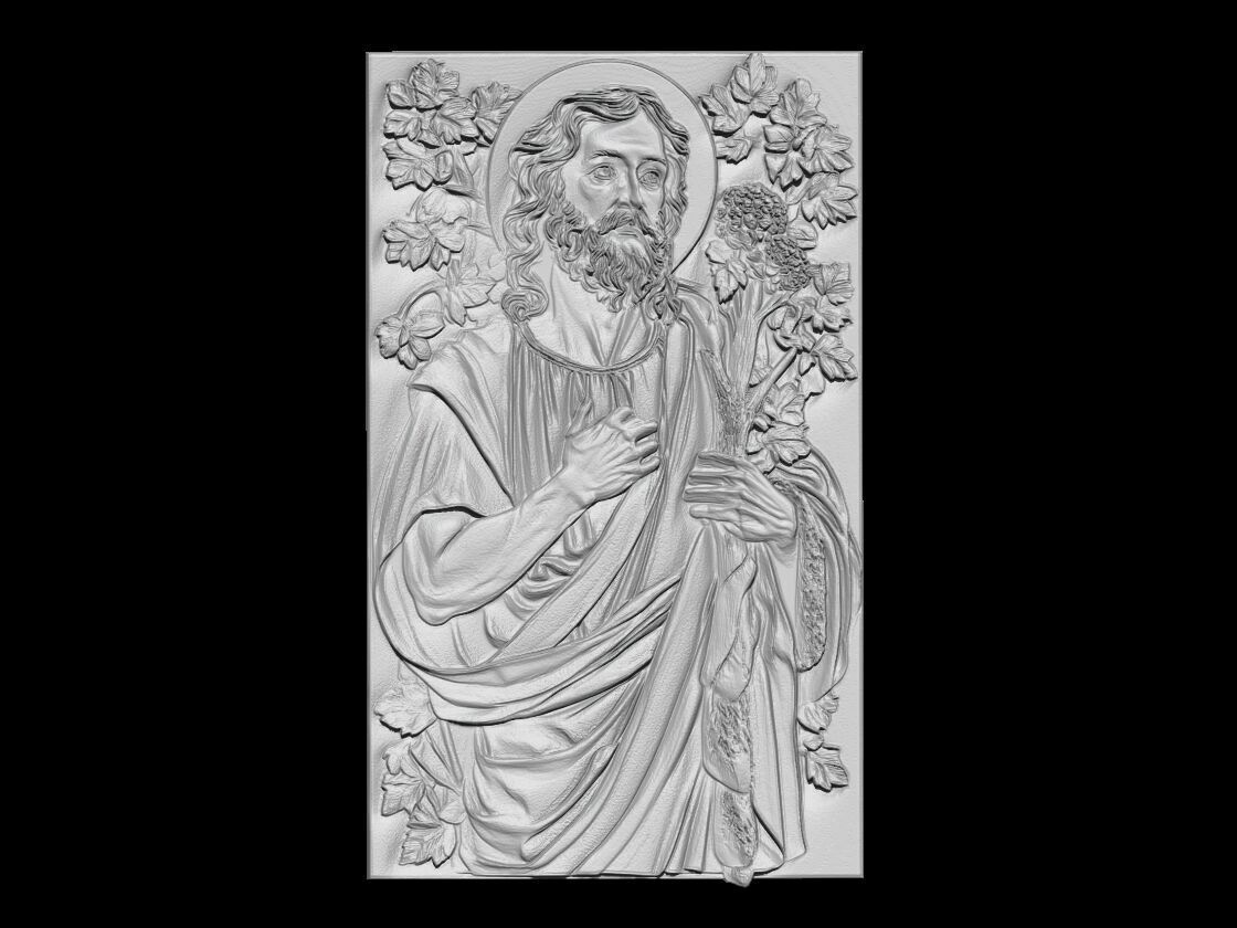 Saint Figure Relief 3D print model_1