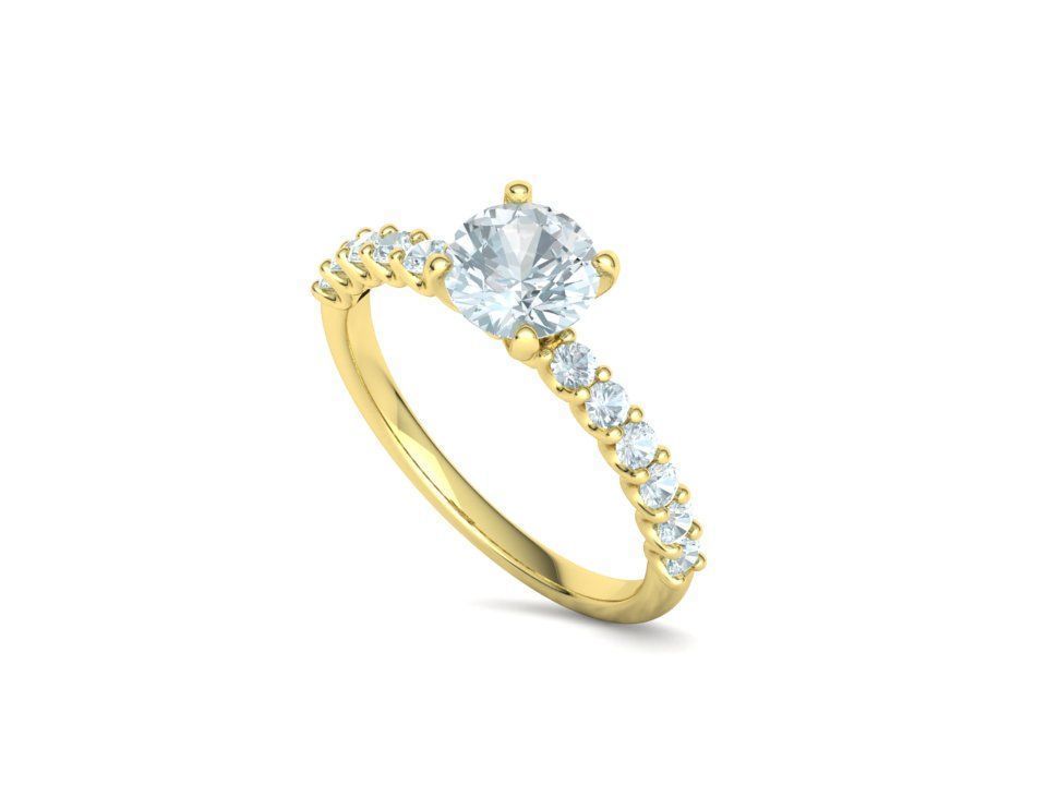 Hazel Engagement Rings Collection 5mm gem and 1ct gem _33