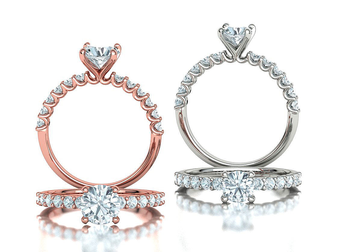 Hazel Engagement Rings Collection 5mm gem and 1ct gem _2